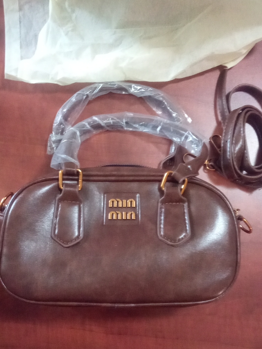 Brown Women's Top-Handle Crossbody Bag Min Min New Strap Included